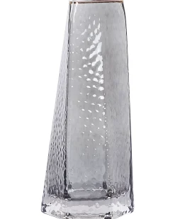 Best Beliani Vaso da fiori LILAIA Vetro 27 cm Grigio Grigio Oro