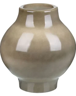 Sale Beliani Vaso da fiori MAGAN Ceramica 31 cm Tortora Beige Grigio