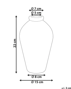 Discount Beliani Vaso da fiori MALLIA Gres porcellanato Bianco Bianco Blu