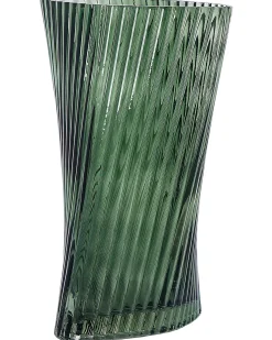 Discount Beliani Vaso da fiori MARPISSA Vetro 26 cm scuro Verde