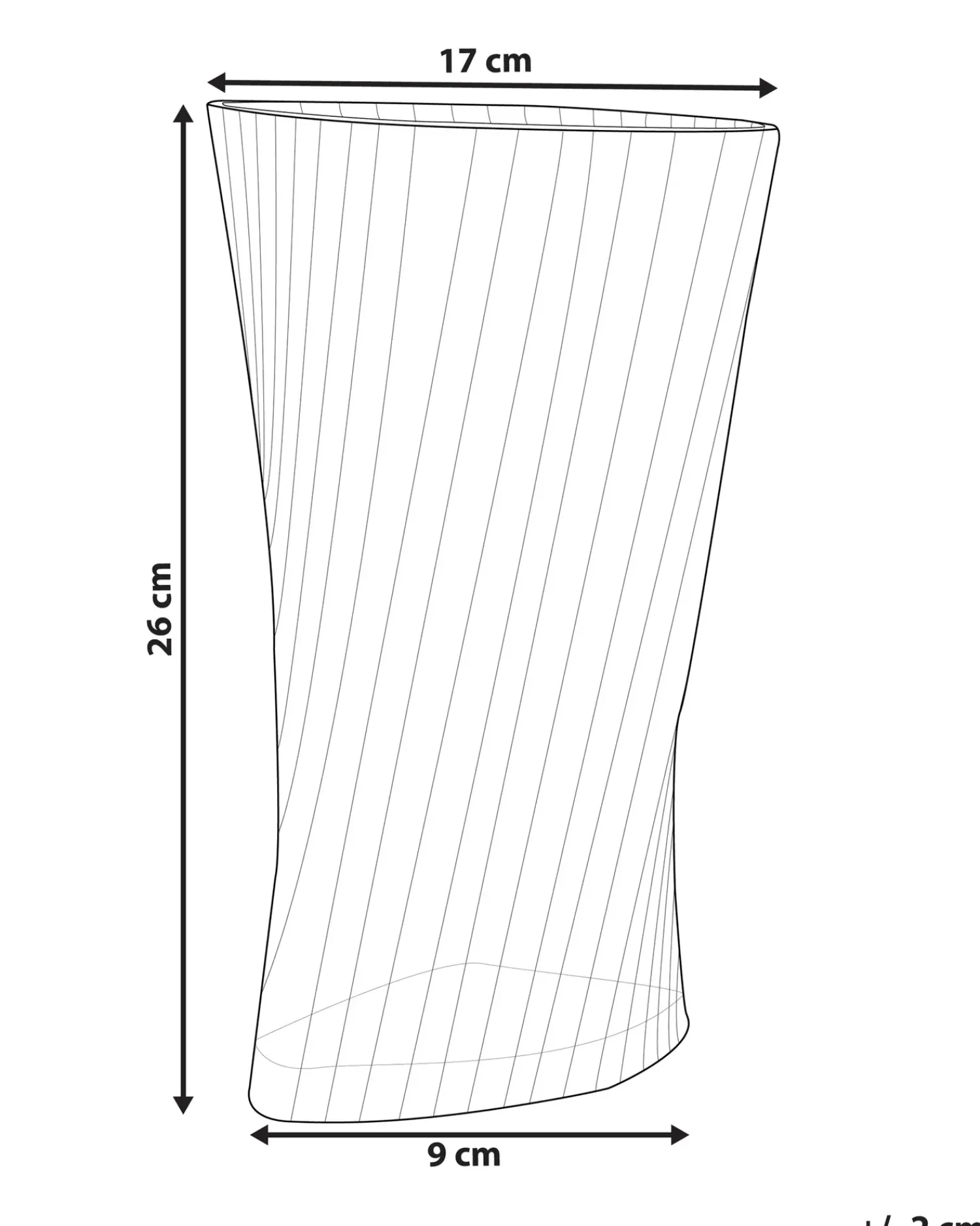 Discount Beliani Vaso da fiori MARPISSA Vetro 26 cm scuro Verde
