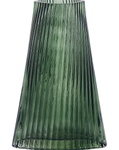 Discount Beliani Vaso da fiori MARPISSA Vetro 26 cm scuro Verde
