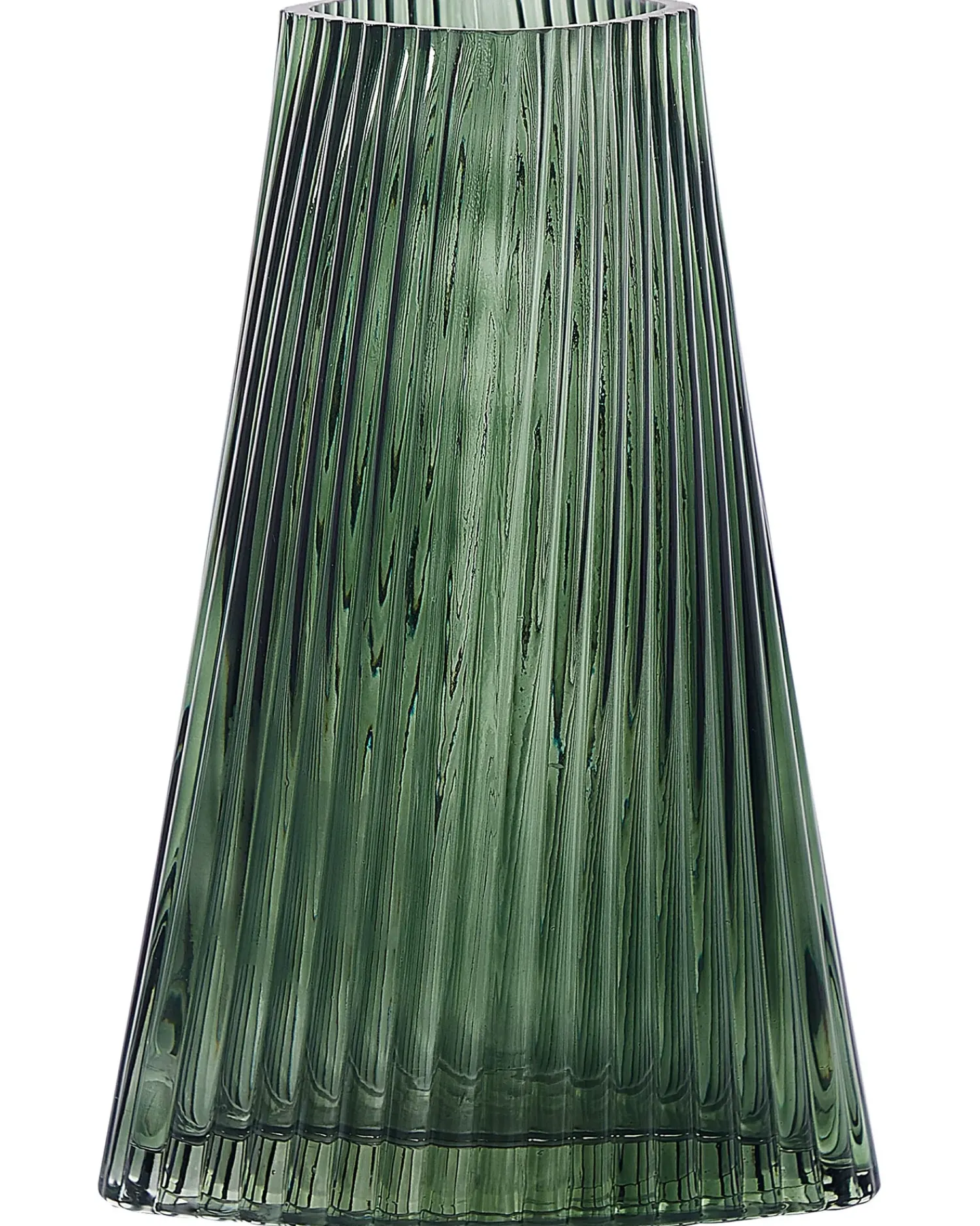 Discount Beliani Vaso da fiori MARPISSA Vetro 26 cm scuro Verde