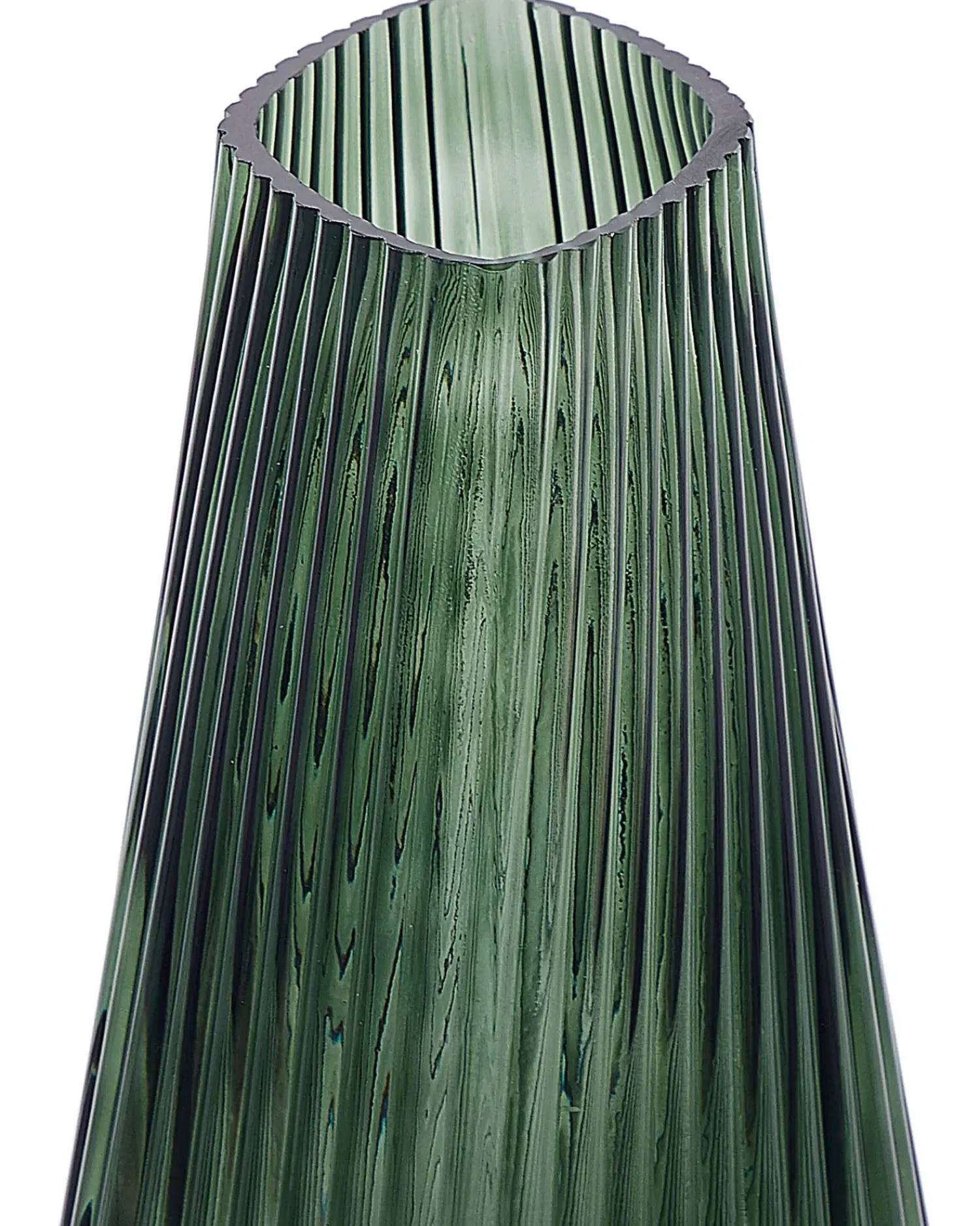 Discount Beliani Vaso da fiori MARPISSA Vetro 26 cm scuro Verde