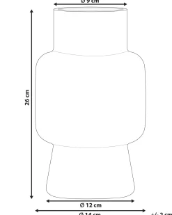 Online Beliani Vaso da fiori MEGALO Vetro 26 cm Grigio