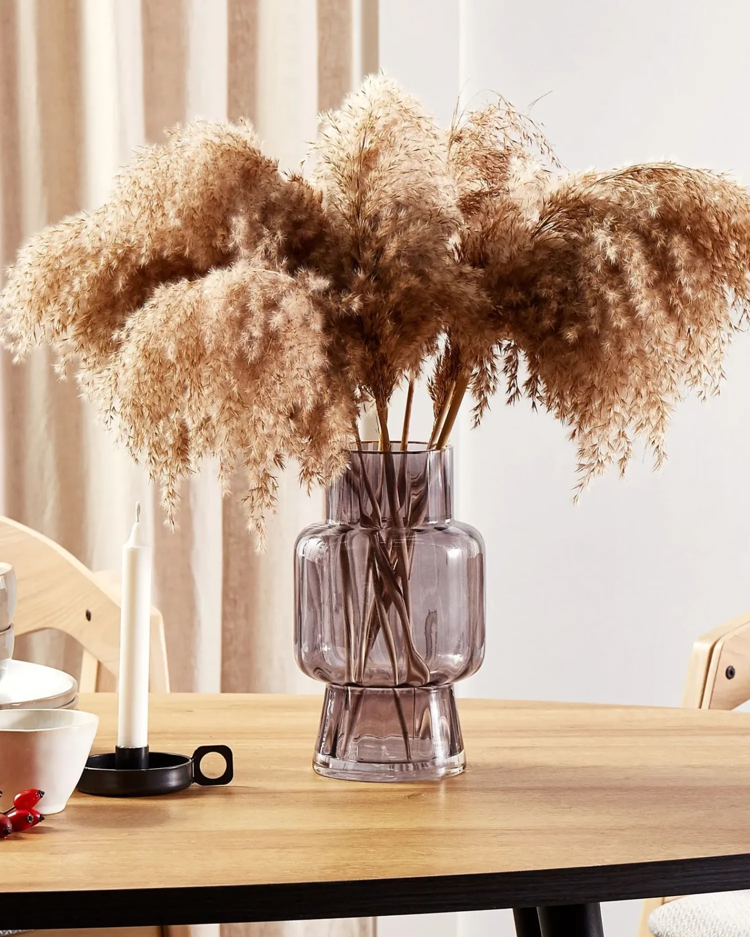 Online Beliani Vaso da fiori MEGALO Vetro 26 cm Grigio