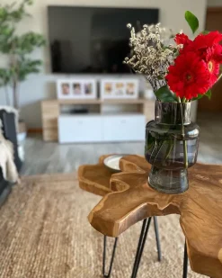 Online Beliani Vaso da fiori MEGALO Vetro 26 cm Grigio