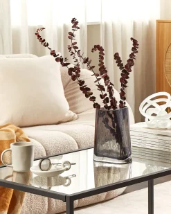 Discount Beliani Vaso da fiori MITATA Vetro 20 cm Grigio