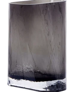 Discount Beliani Vaso da fiori MITATA Vetro 20 cm Grigio