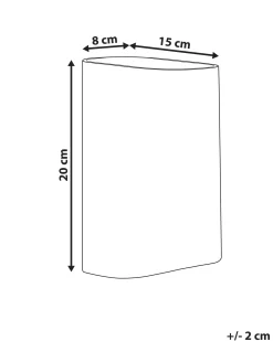 Discount Beliani Vaso da fiori MITATA Vetro 20 cm Grigio