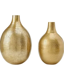 Outlet Beliani Vaso da fiori MOHENJO Metallo 32/35 cm Oro