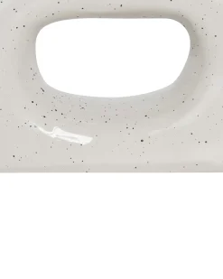 Outlet Beliani Vaso da fiori MOONEYE Gres porcellanato 19 cm sporco Bianco