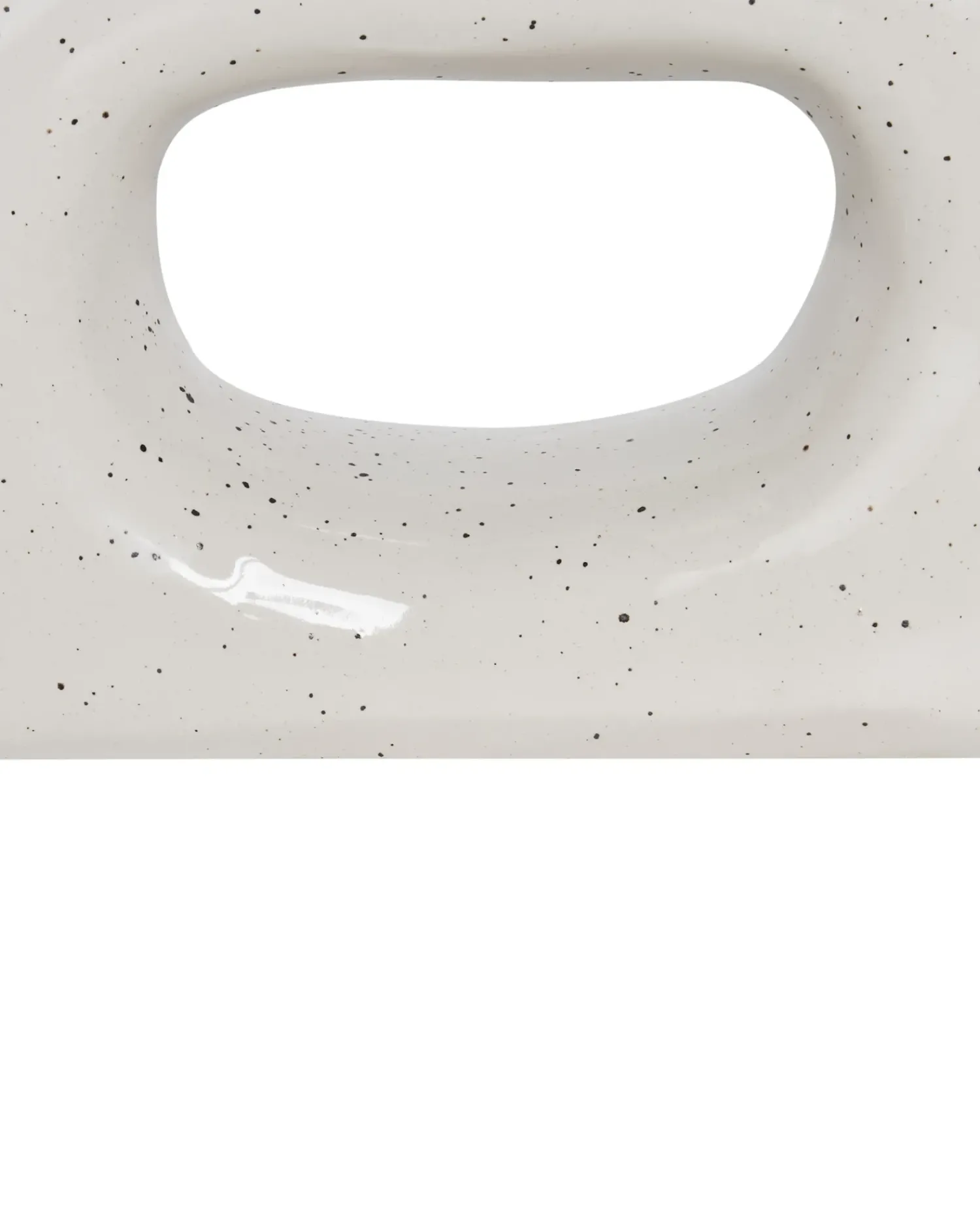Outlet Beliani Vaso da fiori MOONEYE Gres porcellanato 19 cm sporco Bianco