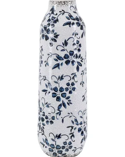 Hot Beliani Vaso da fiori MULAI Gres porcellanato Bianco Bianco Blu