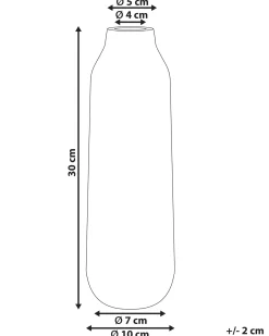 Hot Beliani Vaso da fiori MULAI Gres porcellanato Bianco Bianco Blu