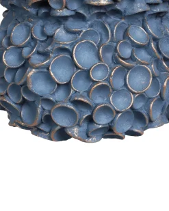 Online Beliani Vaso da fiori MUZAKI Ceramica 52 cm Blu Blu Oro