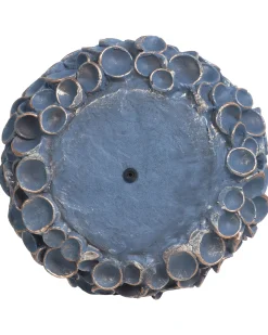Online Beliani Vaso da fiori MUZAKI Ceramica 52 cm Blu Blu Oro