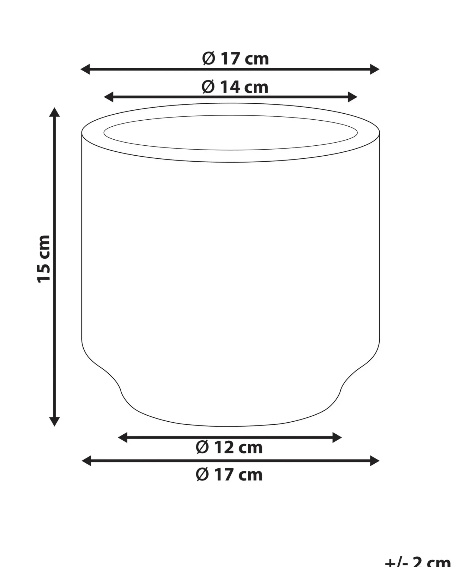 Discount Beliani Vaso da fiori MYOS Gres porcellanato 15 cm Bianco Bianco Blu