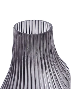 New Beliani Vaso da fiori MYRSINA Vetro 36 cm Grigio