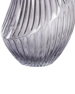New Beliani Vaso da fiori MYRSINA Vetro 36 cm Grigio