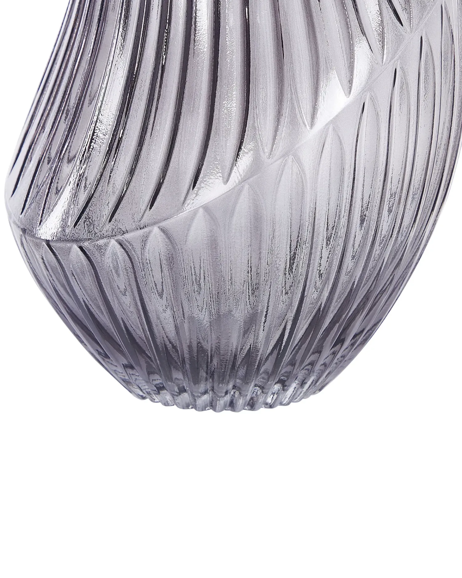 New Beliani Vaso da fiori MYRSINA Vetro 36 cm Grigio