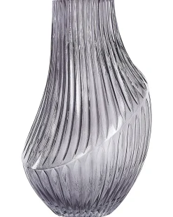 New Beliani Vaso da fiori MYRSINA Vetro 36 cm Grigio