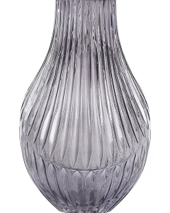 New Beliani Vaso da fiori MYRSINA Vetro 36 cm Grigio