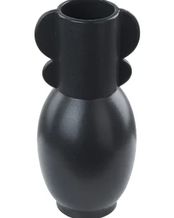 Beliani Vaso da fiori MYTILENE Ceramica 29 cm Nero