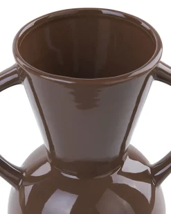 Hot Beliani Vaso da fiori ORESTIADA Ceramica 19 cm Marrone