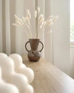 Hot Beliani Vaso da fiori ORESTIADA Ceramica 19 cm Marrone