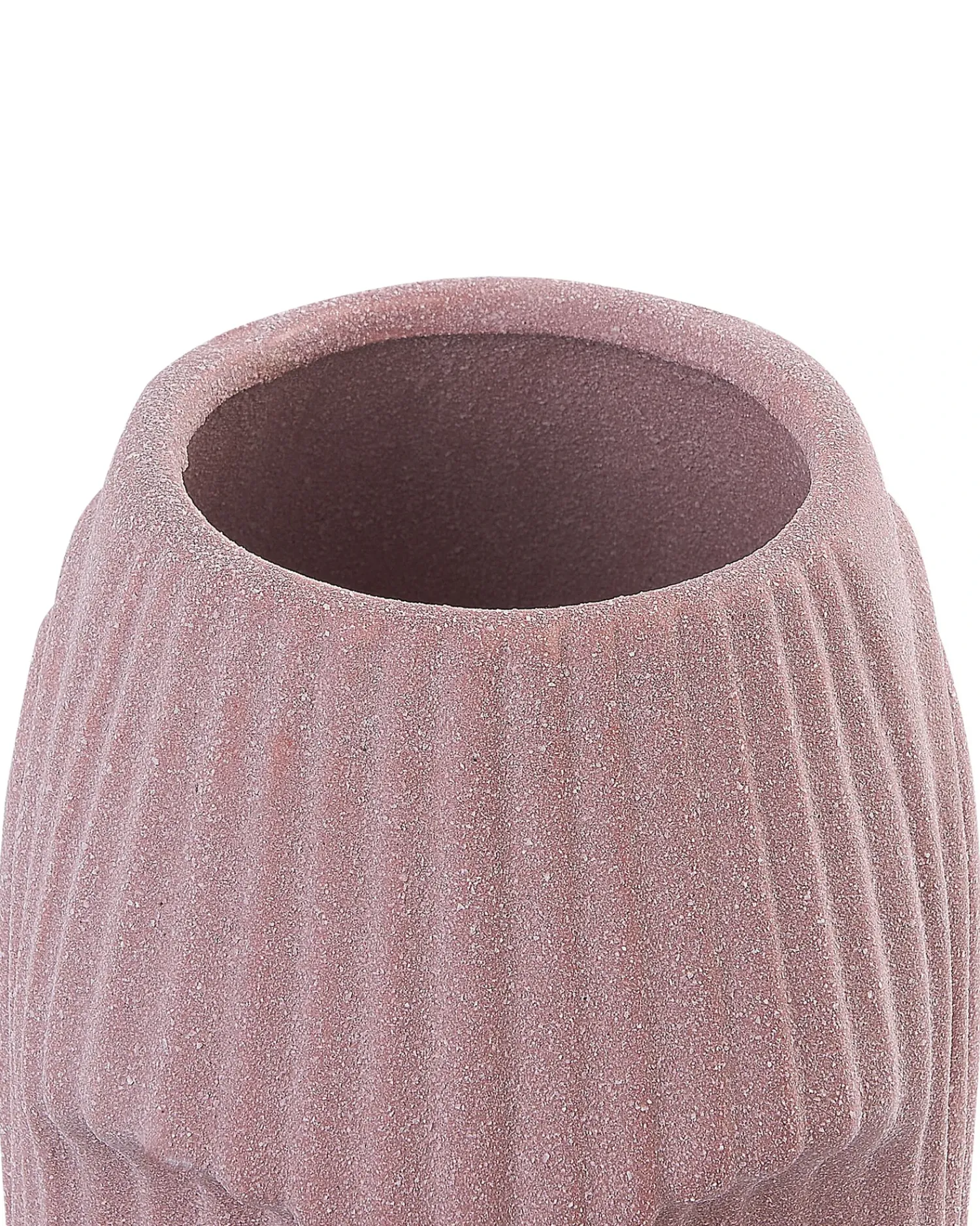 Beliani Vaso da fiori PALLINI Gres porcellanato 24 cm pesca Rosa