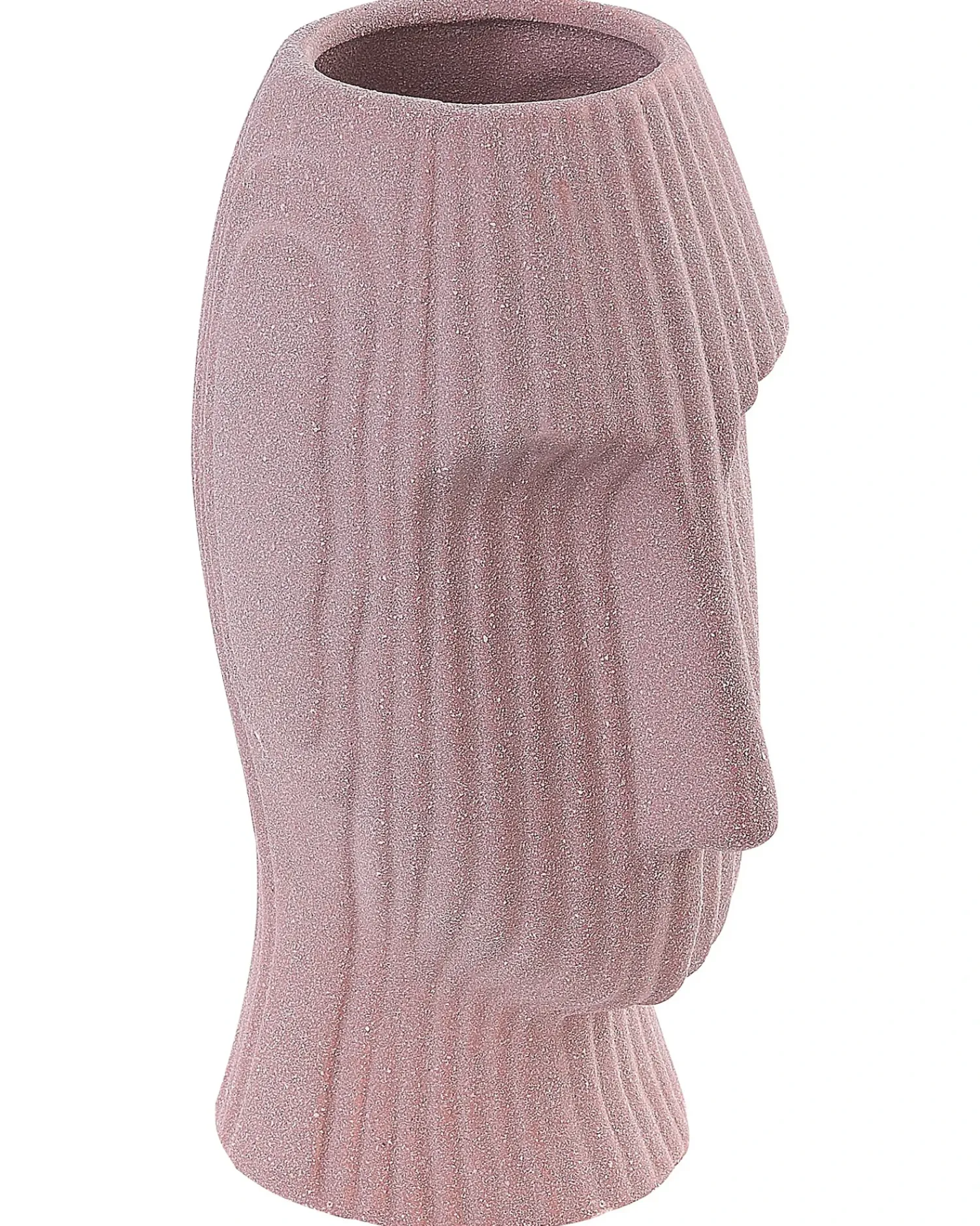 Beliani Vaso da fiori PALLINI Gres porcellanato 24 cm pesca Rosa