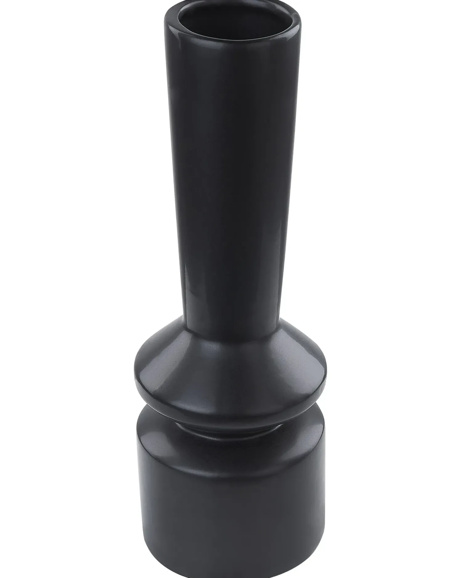 Online Beliani Vaso da fiori PEANIA Ceramica 30 cm Nero