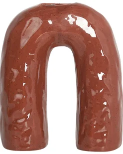 Sale Beliani Vaso da fiori PERCH Gres porcellanato 29 cm Marrone