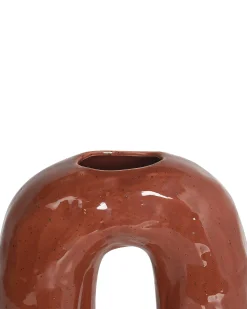 Sale Beliani Vaso da fiori PERCH Gres porcellanato 29 cm Marrone