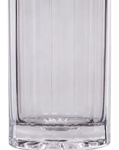 Outlet Beliani Vaso da fiori PERDIKI Vetro 30 cm Grigio Grigio Oro