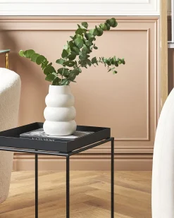Clearance Beliani Vaso da fiori PIREAS Gres porcellanato 22 cm Bianco