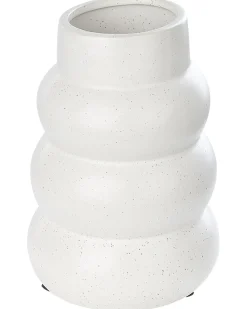 Clearance Beliani Vaso da fiori PIREAS Gres porcellanato 22 cm Bianco