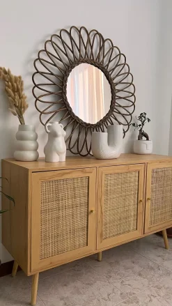 Clearance Beliani Vaso da fiori PIREAS Gres porcellanato 22 cm Bianco