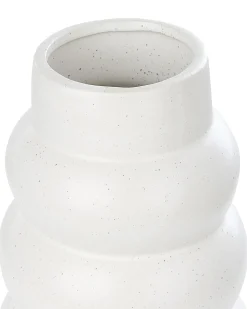 Clearance Beliani Vaso da fiori PIREAS Gres porcellanato 22 cm Bianco