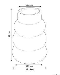 Clearance Beliani Vaso da fiori PIREAS Gres porcellanato 22 cm Bianco
