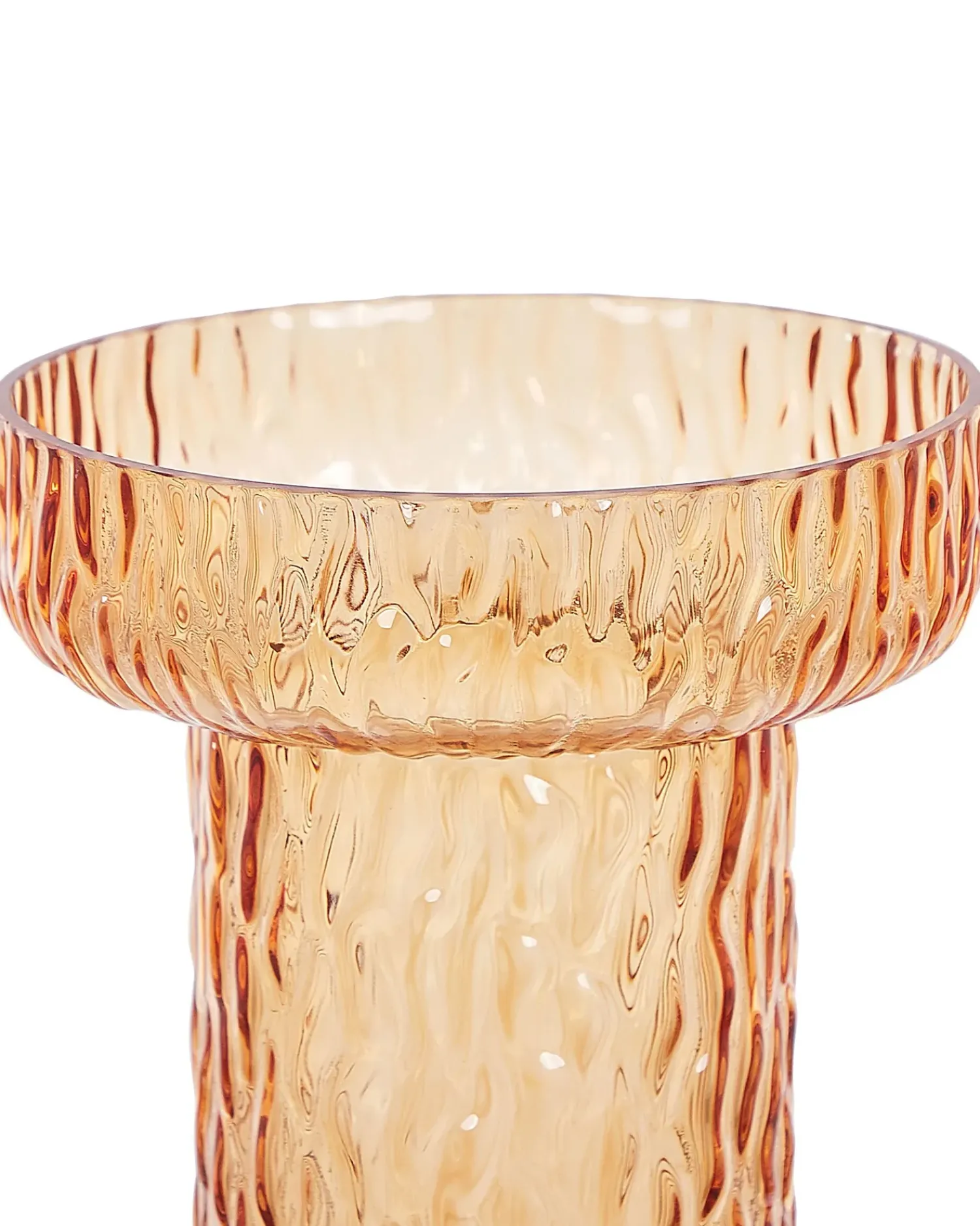 Outlet Beliani Vaso da fiori PLATANIA Vetro 20 cm Arancione