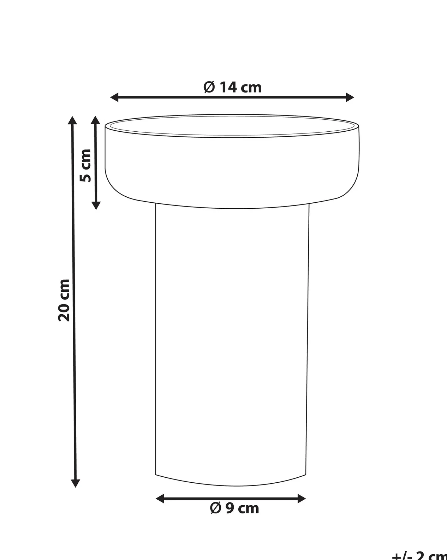 Outlet Beliani Vaso da fiori PLATANIA Vetro 20 cm Arancione