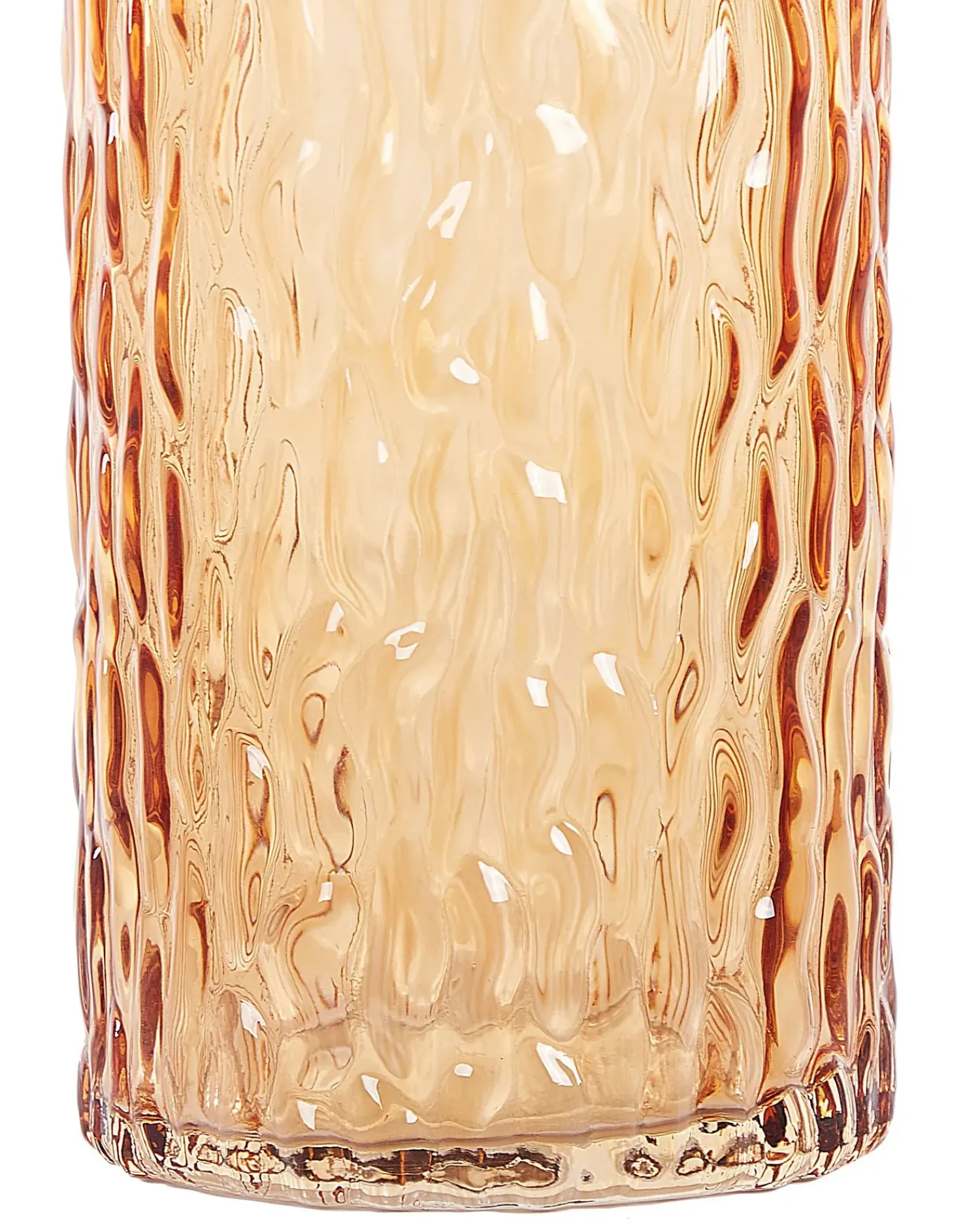 Outlet Beliani Vaso da fiori PLATANIA Vetro 20 cm Arancione