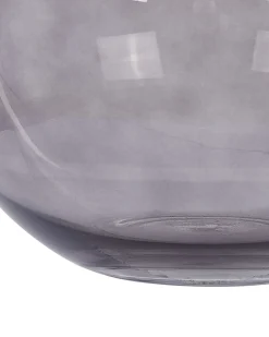New Beliani Vaso da fiori POLYDROSOS Vetro 22 cm Grigio