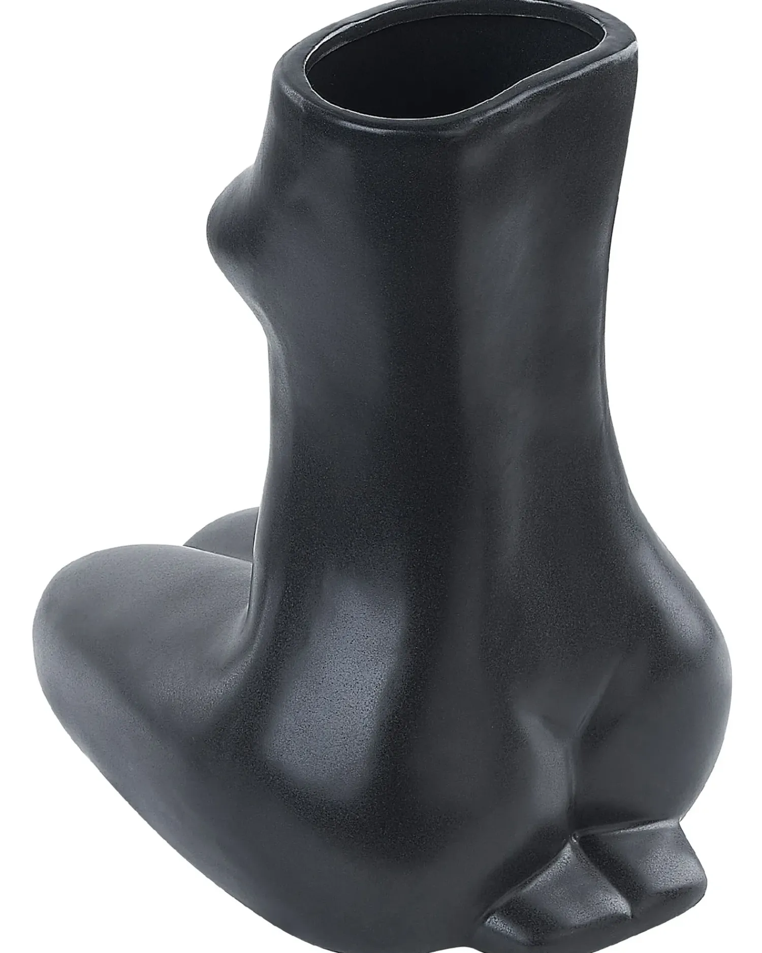 Clearance Beliani Vaso da fiori PYRGOS Ceramica 22 cm Nero