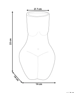 Clearance Beliani Vaso da fiori PYRGOS Ceramica 22 cm Nero