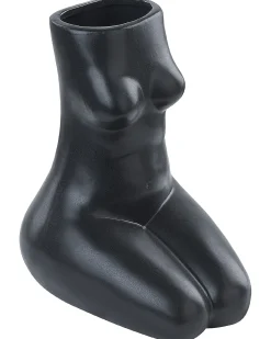 Clearance Beliani Vaso da fiori PYRGOS Ceramica 22 cm Nero