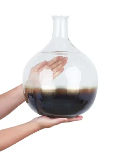 Hot Beliani Vaso da fiori RAZALA Vetro Multicolore Blu Multicolore
