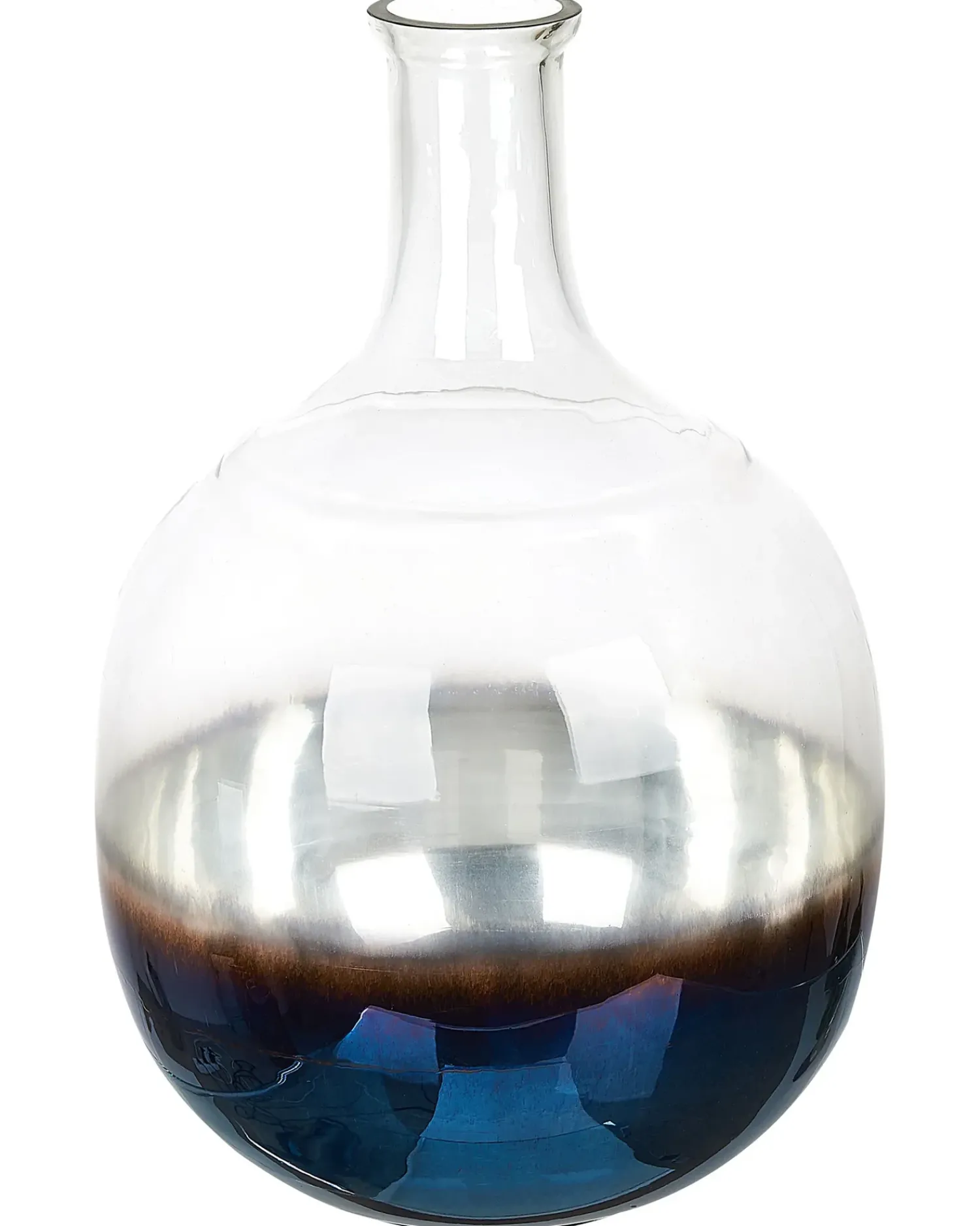 Hot Beliani Vaso da fiori RAZALA Vetro Multicolore Blu Multicolore
